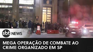 SP mega operação de combate ao crime organizado mobiliza 250 policiais  SBTNewsnaTV 290523 [upl. by Adamo210]