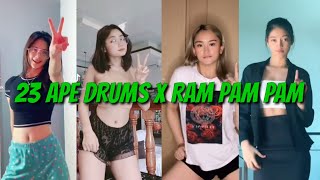 23 APE DRUMS X RAM PAM PAM TIKTOK VIDEOS tiktokvideos tiktokviral dancechallenge [upl. by Lehcem]