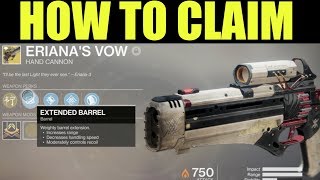 How to get quotErianas vowquot exotic hand cannon  Destiny 2 Shadow keep [upl. by Niwle]