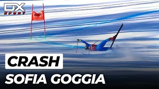 Alpine Ski Sofia Goggia crash at Altenmarkt Zauchensee  SuperG  2024 🇮🇹 [upl. by Eenel]