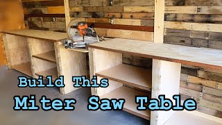 Step By Step EASY Miter Saw Table Build [upl. by Rimidalg]