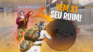 ELE TENTOU HUMILHAR O TOP 1 GLOBAL E CHAMOU PRO X1  Leomax PUBG MOBILE [upl. by Aleahc]