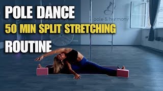 SPLIT STRETCH WORKOUT FULL 50 MIN ROUTINE [upl. by Aluin]