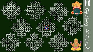 Navratri special kambi kolam designs 2023 with 11 dots 🌷 11 dots chukkala muggulu for beginners [upl. by Grover]