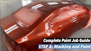 How To Paint a Car Guide Episode 5 Masking and Painting [upl. by Ecnerolf539]