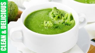 BROCCOLI STEM SOUP RECIPE  Clean amp Delicious [upl. by Eldon]