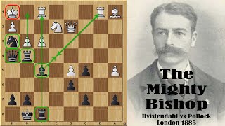 The Mighty Bishop  Anton Hvistendahl vs William Henry Pollock  London 1885 [upl. by Noiz931]