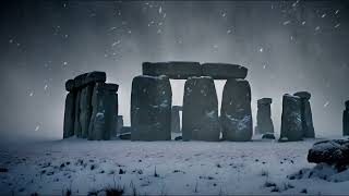 Snowstorm Ambience in Stonehenge Howling Winds for Sleep and Relax Sounds of Night Blizzard [upl. by Lemmueu370]