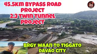 455km bypass road  23 km Twin tunnel road project north portal Davao city latest update [upl. by Atinuj]