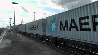 BR 186 with one of MRCE Dispolok Maersk container freight train [upl. by Hovey496]