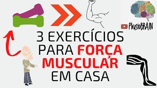 TREINO DE FORÇA PARA IDOSOS Três exercícios simples que podem ser feitos em casa [upl. by Mighell723]