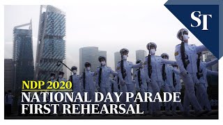 NDP2020 National Day Parades first rehearsal  The Straits Times [upl. by Olfe]