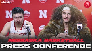 Nebraska Basketball Keisei Tominaga amp Josiah Allick press conference after win over Rutgers [upl. by Aneliram]