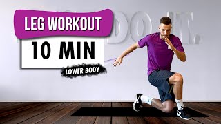 LEG WORKOUT  10 MIN  Lower Body [upl. by Euqinay]