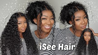 NEW ISEE Hair Water Wave M Cap 9x6 Lace Closure Wig  Pre Bleached  PrePlucked 100 GLUELESS Wig [upl. by Eddra740]