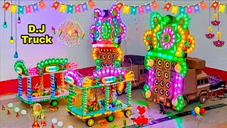 New Ganesh Puja Gouri Navdurga visarjan Big Dj Trolley Truck Kaali Maiya Dj Light Radha Krishna [upl. by Kare]