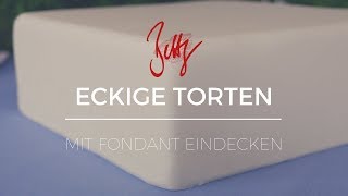 Eckige Torten mit Fondant eindecken  Betty´s Sugar Dreams [upl. by Ormiston]