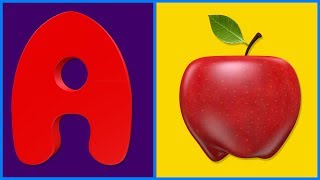 A B C D  Puzzle Games  ABCD Song  A to Z  ABCD  A for Apple  Alphabet Song  Cartoon Video [upl. by Ezarra]