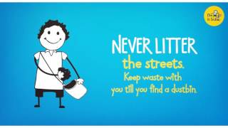 Clean India campaign  Anti littering  Bin it india [upl. by Erait450]