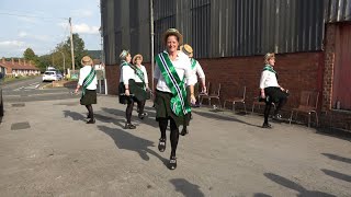 Silkstone Greens North West Morris dance quotSilkstonequot at Bromyard Folk Festival 2023 [upl. by Darryn176]