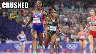 ShaCarri Richardson UNLEASHES Furious Final 100 To Gold  Womens 4x100 Relay  Paris Olympics [upl. by Notna]