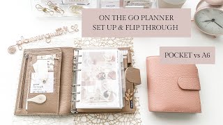 On the Go Ring Planner Set Up amp Flip Through  Pocket vs A6 [upl. by Leverick519]