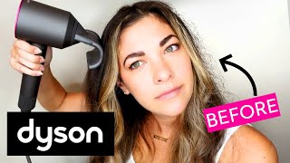 New DYSON Flyaway Attachment vs Frizzy Hair  Good Housekeeping [upl. by Ateikan]