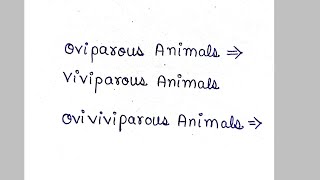 oviparous animals  viviparous animals  ovoviviparous animals [upl. by Notrem72]