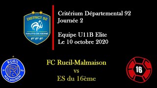 20201010  U11B  FCRM vs ES Paris 16ème [upl. by Mowbray]