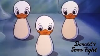 Donalds Snow Fight 1942 Disney Donald Duck Cartoon Short Film  Review [upl. by Dole]