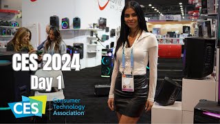 CES 2024 Las Vegas Exhibitor Booth tours and highlights in 4K Day 1 [upl. by Gunthar919]