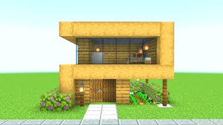 Minecraft survival house tutorial how to build a survival house in Minecraft [upl. by Millham]