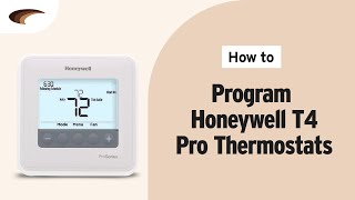 How to Program Honeywell T4 Pro thermostats [upl. by Karr]