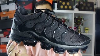 Nike Air Vapormax Plus Triple Black Review [upl. by Atteloj625]