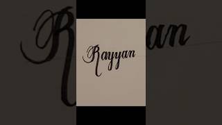 quotRayyanquot name writing with cut marker shorts writing [upl. by Raymund]