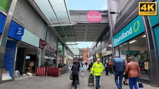 Swindon Town Centre  Walking Tour 4K [upl. by Enwahs28]