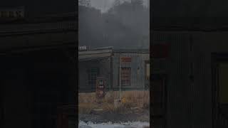 Rainstorm Ambience at the Old Gas Station  Storm and Howling Wind Sounds shorts [upl. by Daphna657]