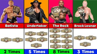 List Of Wrestlers Who Won Most WWE Championship Reigns [upl. by Grogan]