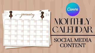 How To Design a Calendar in Canva [upl. by Heti]