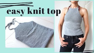 An Easy Way To Knit A Top Beginner Friendly Free Knitting Pattern 🎉 [upl. by Porush]