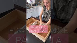 How to organize pants in a small space Continuing to get organized in 2024 [upl. by Atirma]