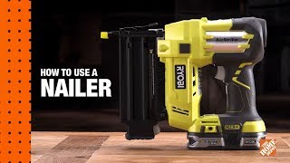 How To Use A Nail Gun A DIY Digital Workshop  The Home Depot [upl. by Sicnarf]