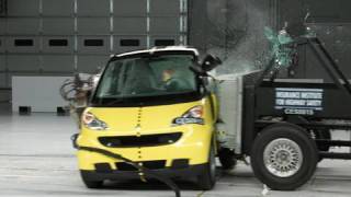 2008 Smart Fortwo side IIHS crash test [upl. by Clayberg]