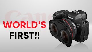 Canon 3D VR Lens  Worlds First Interchangeable Dual Fish Eye Lens [upl. by Lehpar]