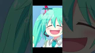 Hatsune miku doblaje al español vs original latino anime hatsunemiku [upl. by Lib]