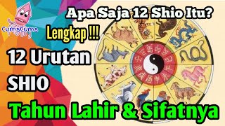 12 Urutan Shio Tahun Lahir dan Sifatnya [upl. by Hett290]