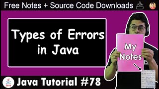 Errors amp Exception in Java [upl. by Htieh]