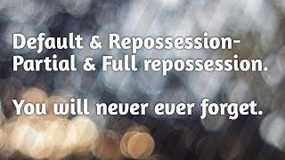 Partial Repossession in Hire Purchase system [upl. by Eisnil]