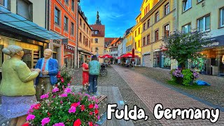 Fulda Germany walking tour 4K 60fps  A beautiful German city [upl. by Haeli]