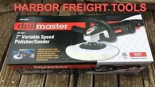 Harbor Freight Drill Master 7quot Variable Speed PolisherSander Review Item 62861 [upl. by Kaye]